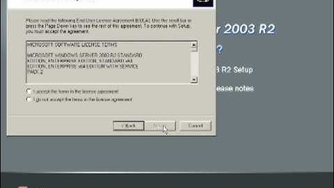 Windows Server 2003 R2 installation