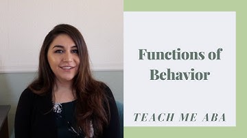 Functions of Behavior