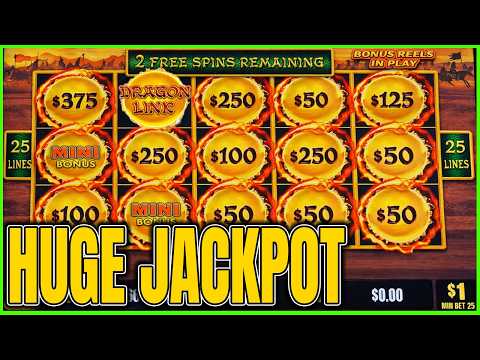 Crowd Goes Wild After My HUGE Jackpot on High Limit Dragon Link Genghis Khan!