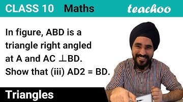 In figure, ABD is a triangle right angled at A and AC ⊥ BD. Show that (iii) AD2 = BD. - Teachoo