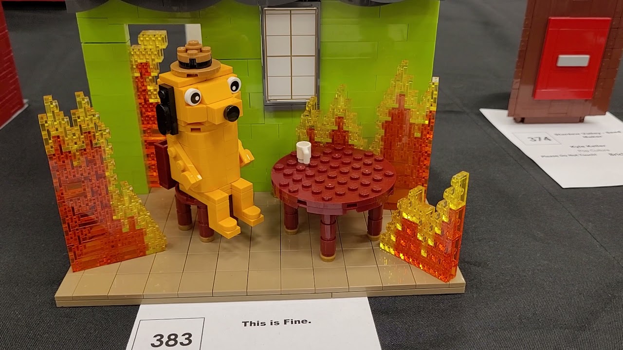 'This is Fine.' meme Lego Model Seattle Brickcon 2021!!