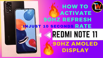 How to enable 90hz refresh rate in just 10 seconds in Redmi Note 11 in 2023@TechWit0 #refresh rate