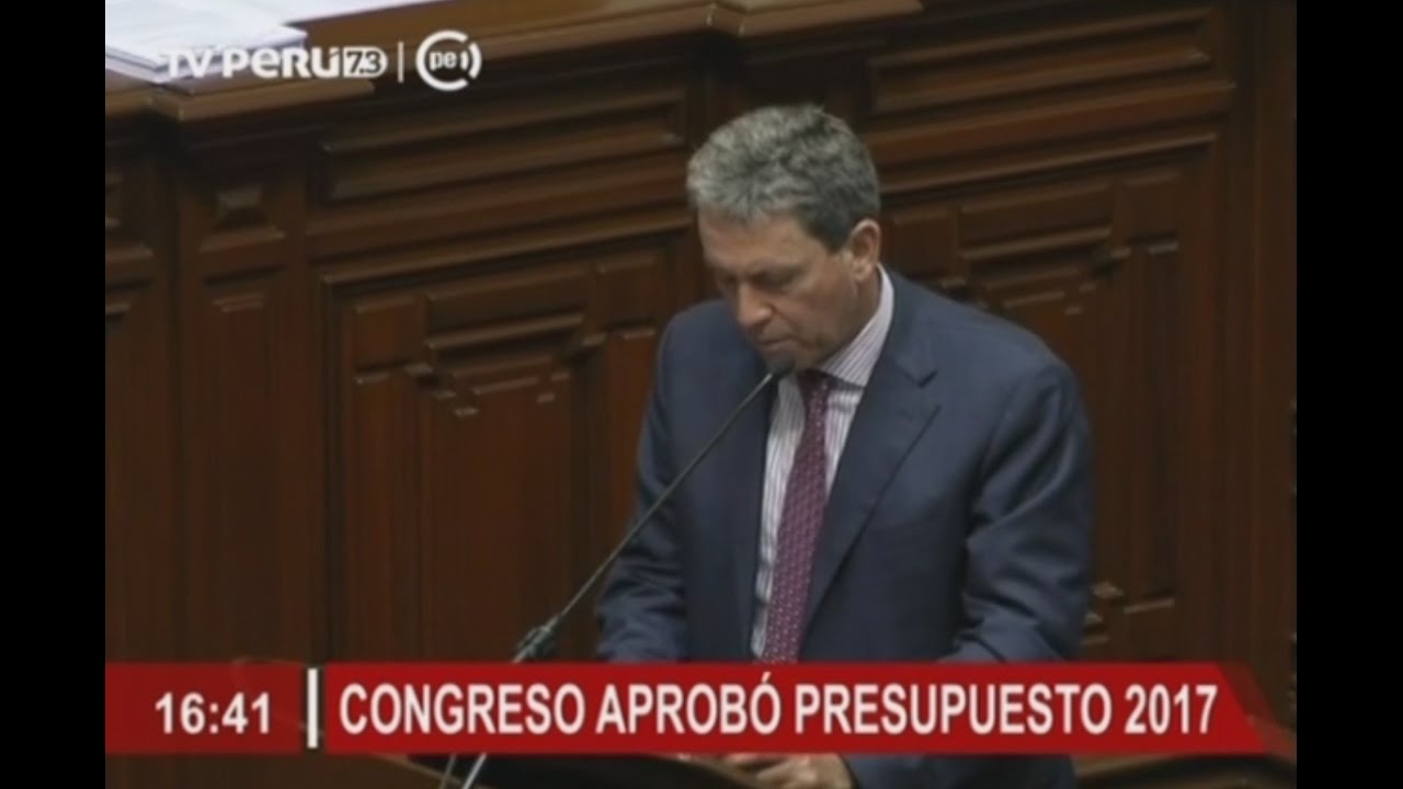 Congreso aprobó Ley de Presupuesto 2017 - YouTube
