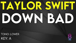 Taylor Swift - Down Bad - Karaoke Instrumental - Lower