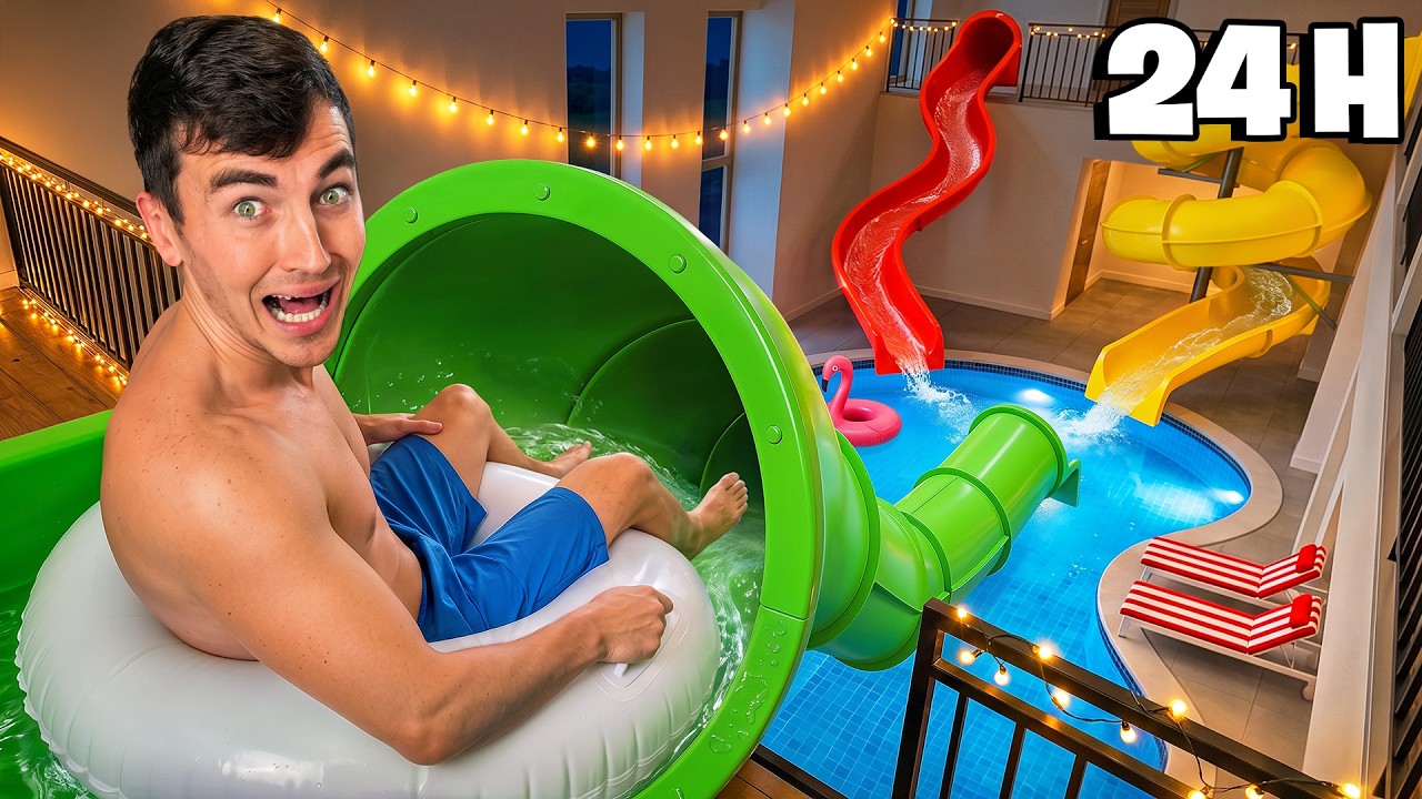 J'ai Survécu 24 HEURES Dans Mon Parc Aquatique