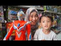 VLOG LUCU BELI MAINAN ULTRAMAN Besar Malah Tidur 😱 |  Ali vlog