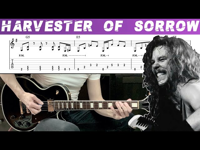 METALLICA - HARVESTER OF SORROW (Guitar cover with TAB | Lesson) class=
