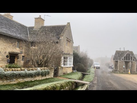Buscot Village | 도보 여행 4K | 2022년 1월 16일