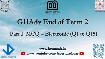 11Adv Part 1 Multiple Choice | MCQ | EoT2 | Trigonometry, matrices, conics & vectors | Q1 - Q15 |
