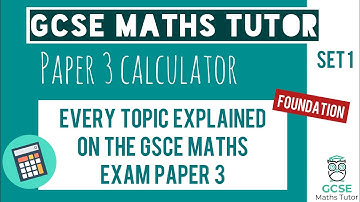 Every Topic on the Paper 3 GCSE Maths Exam June 2023 | Foundation | Set 1 | Edexcel, AQA, OCR