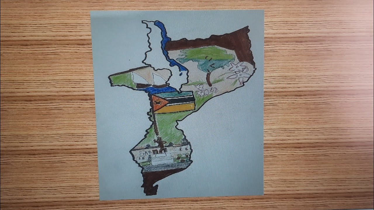 como desenhar o mapa de moçambique passo a passo## How to draw map of mozambique step by step ##easy
