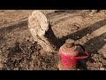 How to remove the stump of a felled tree with hydraulic jack