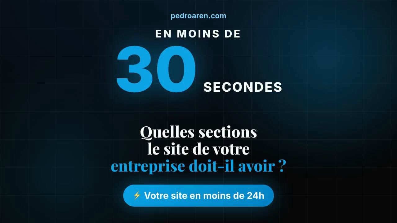 Quelles sections le site web de votre entreprise doit-il avoir ?