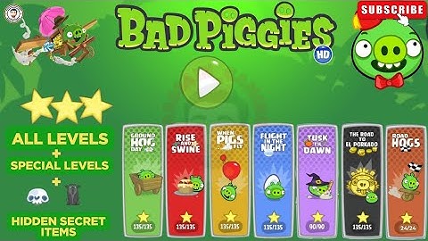 Bad Piggies Full Walkthrough [All Stars & Hidden Items]