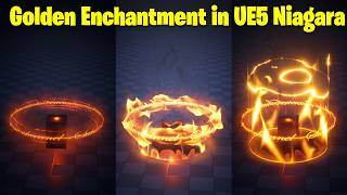 Golden Enchantment in UE5 Niagara Tutorial | Download Files