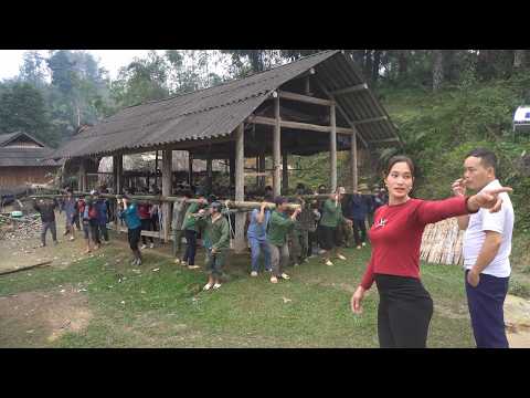 Young woman left the city to help the poor build new house - Shocked by the power of 300 people