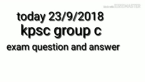 kpsc group c non technical questions and answers paper 2018