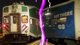 (Old Cab Car) GO 1038 - 649 With 256 Pulling Into & Departing Bronte 