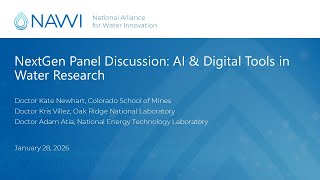 NAWI NextGen Panel Discussion: AI & Digital Tools in Water Research