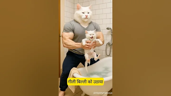 Video 9519701: cat bathtime, cat bath, cutekitten cats