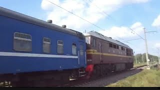 Тепловоз ТЭП70-0083 с поездом №058Б Гродно - СПб