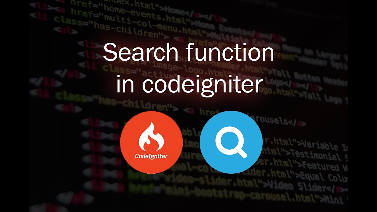 How to make Search Function using CodeIgniter 4 connects with MySQL ...