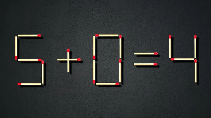 Turn the wrong equation into correct | Matchstick Puzzle 5+0=4