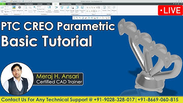 Creo Parametric Part Modeling Tutorials In Hindi | Creo Parametric Complete Training | By Ansari Sir