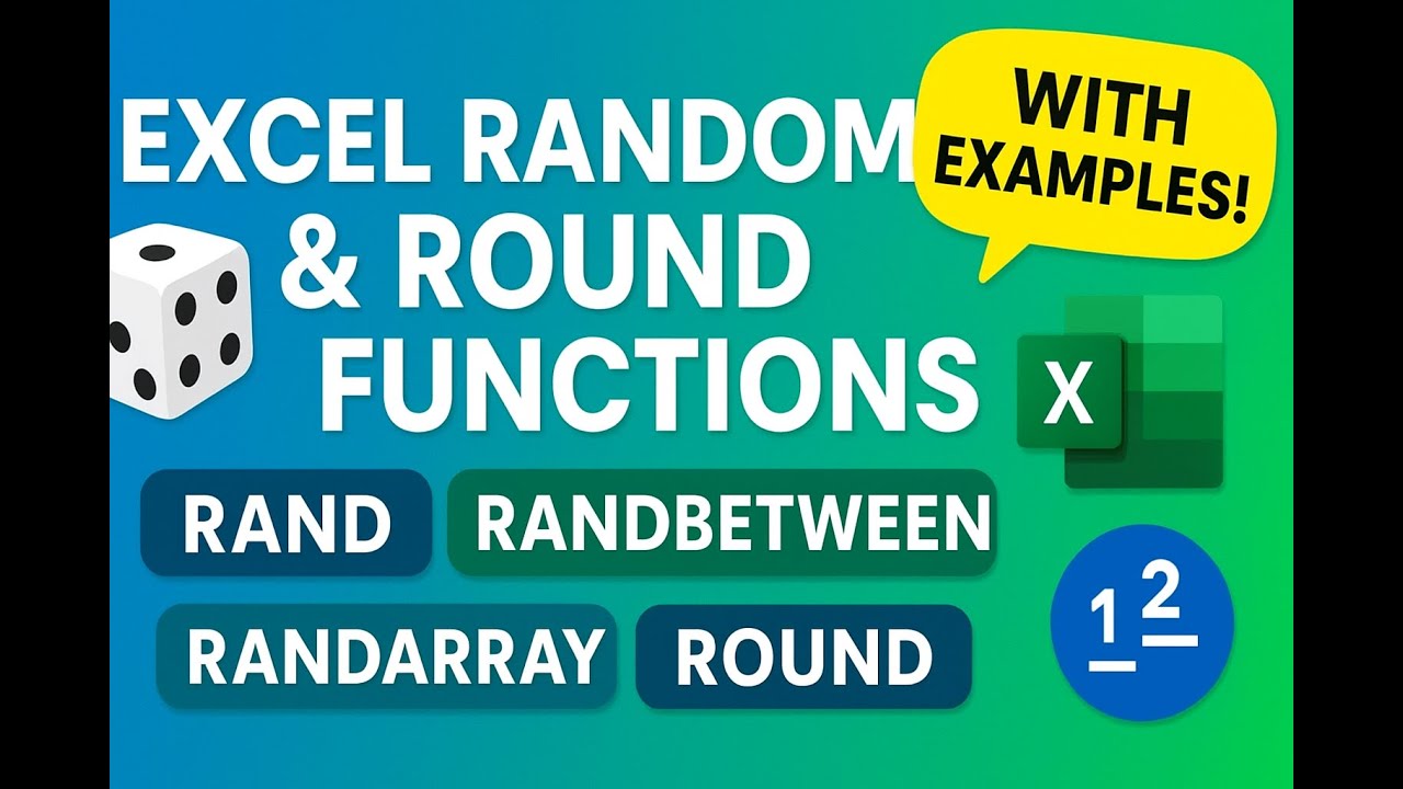 Part-469: RAND, RANDBETWEEN, RANDARRAY & ROUND Functions Explained with ...