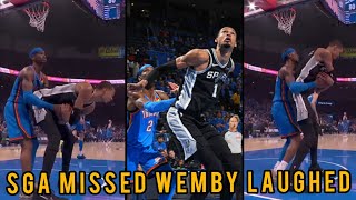 Wemby LAUGHS at SGA After WIDE OPEN MISS 😳🔥”