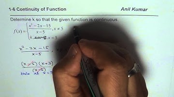 Find Coefficiet k to Make the Function Continuous