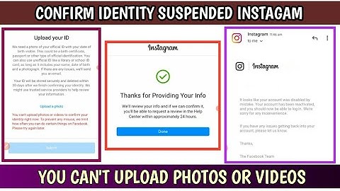 Underage Instagram Suspended Account Problem|You Cant Upload Photo Or Video To Confirm Identity 2023