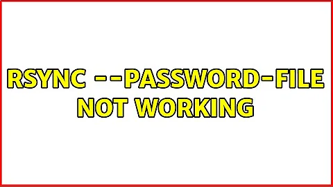 Rsync --password-file Not Working