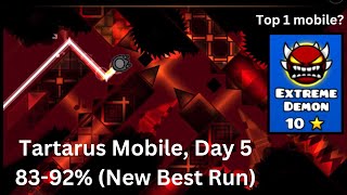 Tartarus 83-92% - Day 5, BEST RUN! (Top 1 Mobile)