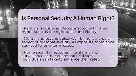 Is Personal Security A Human Right? - SecurityFirstCorp.com