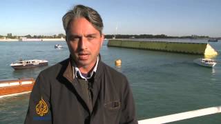 Venice tests new flood barriers