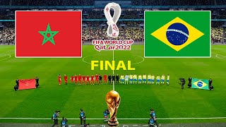 Morocco vs Brazil - FINAL | FIFA World Cup Qatar 2022 | Hakimi vs Neymar | PES 21 Gameplay