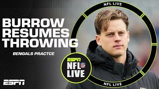 Joe Burrow is back on the field throwing + Reactions to Austin Rivers’ NBA-NFL take | NFL Live