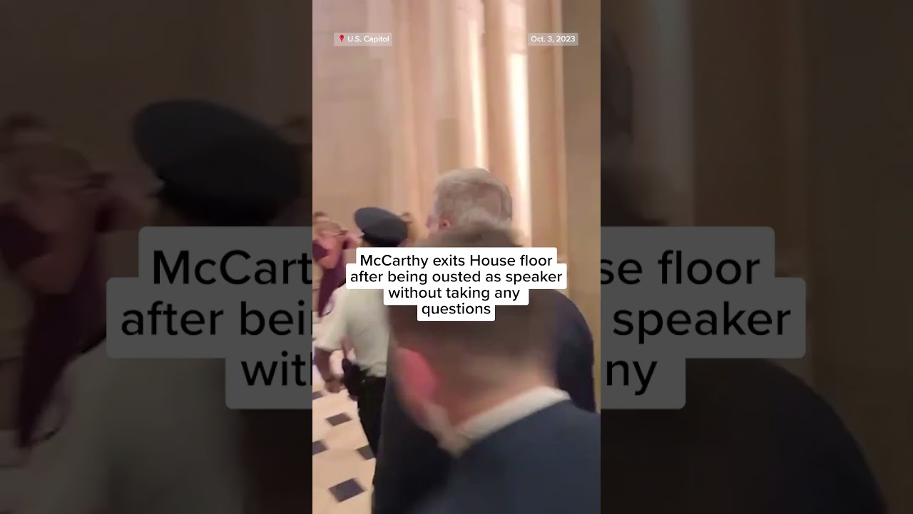 McCarthy exits House floor after being ousted as speaker