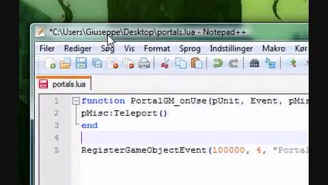 How to make Custom Portal For Wow Private Server With Lua Script ArcEmu