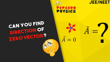 Can you find direction of ZERO Vector ? | IIT JEE &  NEET by Prateek Jain Sir, Kota