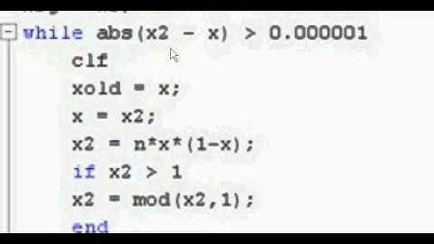 Re: Chaotic Behavior with MATLAB