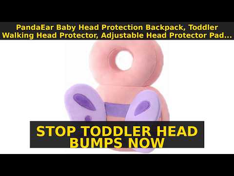 PandaEar Baby Head Protection Backpack, Toddler Walking Head Protector, Adjustable Head