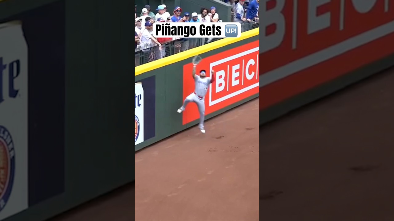 Yohendrick Piñango leaps at the wall! #MLB #BlueJays #Toronto