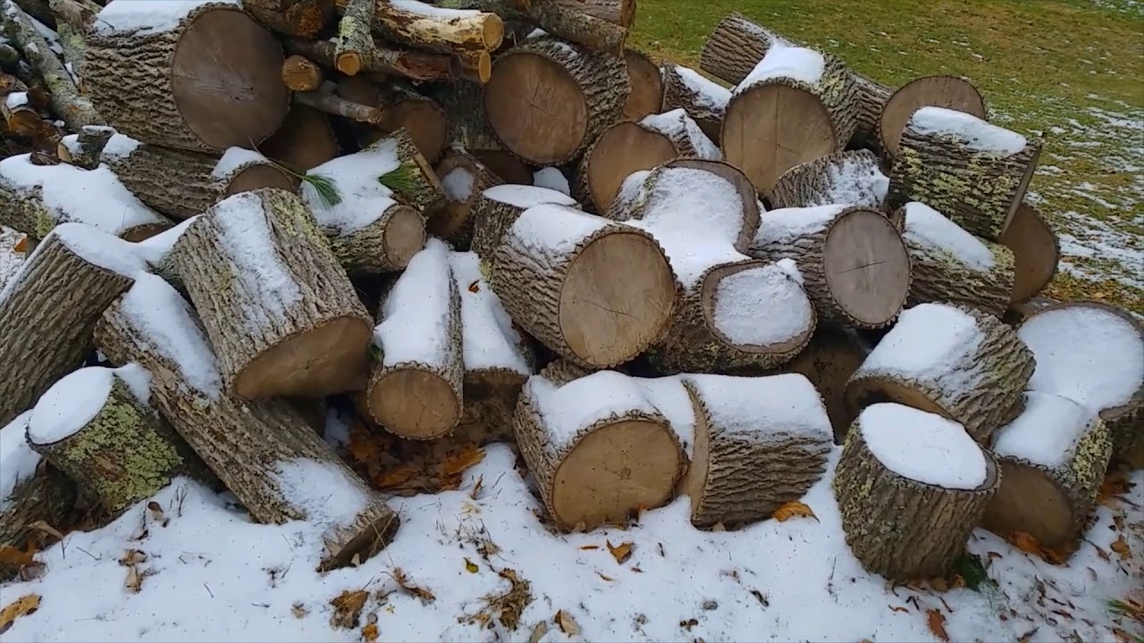 Home Firewood Processing and Storage - YouTube