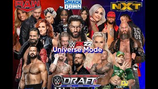 WWE 2K22 Universe Mode Draft