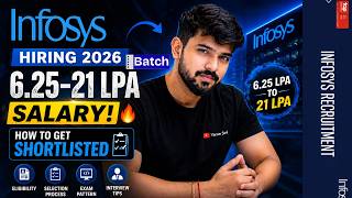 Infosys Hiring For 2026 Batch 🚀 Freshers Salary 6.25–21 LPA | How to Get Shortlisted