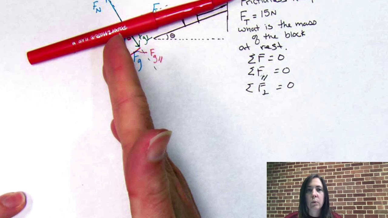 block on ramp equilibrium example - YouTube