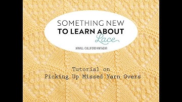 Something New to Learn About Lace: Picking Up Missed Yarn Overs