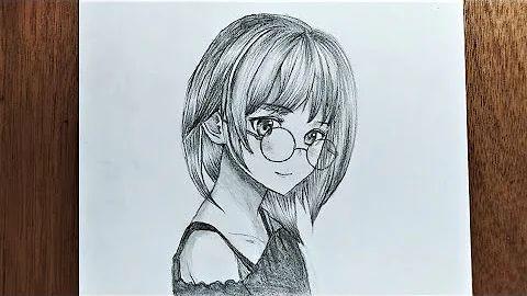 لوني سماعة الأذن جنين تعلم رسم فتاة انمي بالنظارة بالقلم الرصاص للمبتدئين Customerservicemediator Com